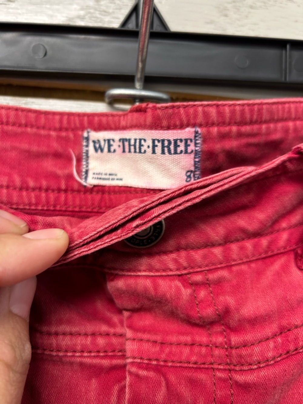 We The Free Red Cargo-Style Capri - Picture 2 of 7